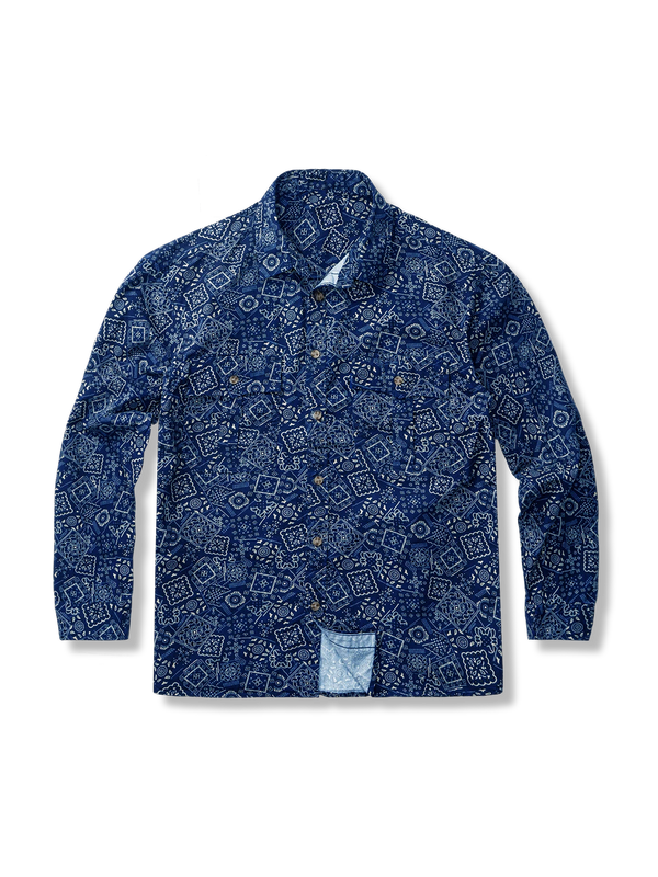 PESSOA | Paisley pattern cotton long sleeve shirt