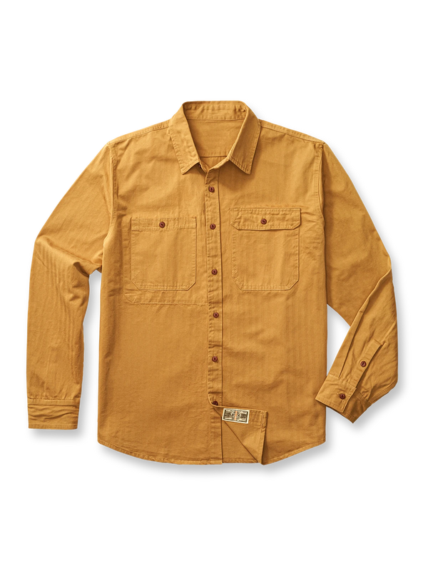 Classic American retro heavy fishbone work shirt