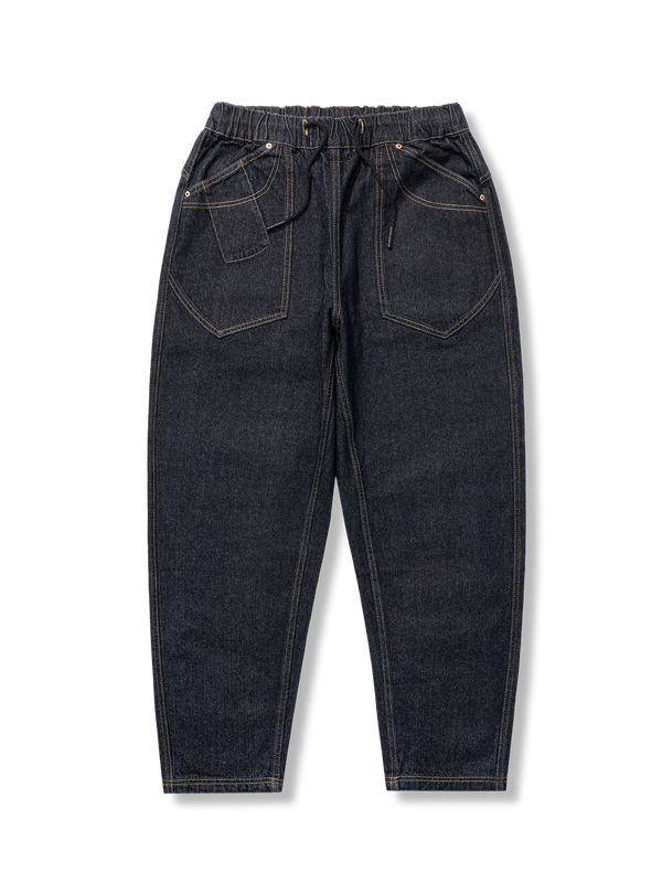 PARDON | 12.8oz asymmetrical stitch pocket denim pants