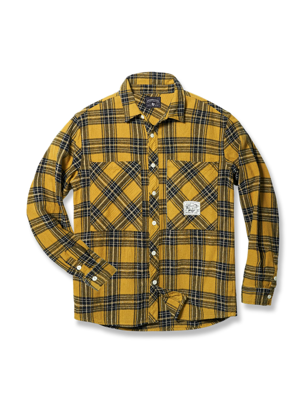 PESSOA | Brushed checked work shirt