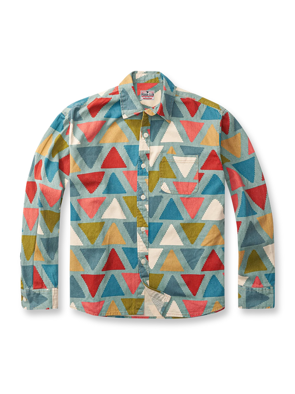 Geometric print long sleeve shirt