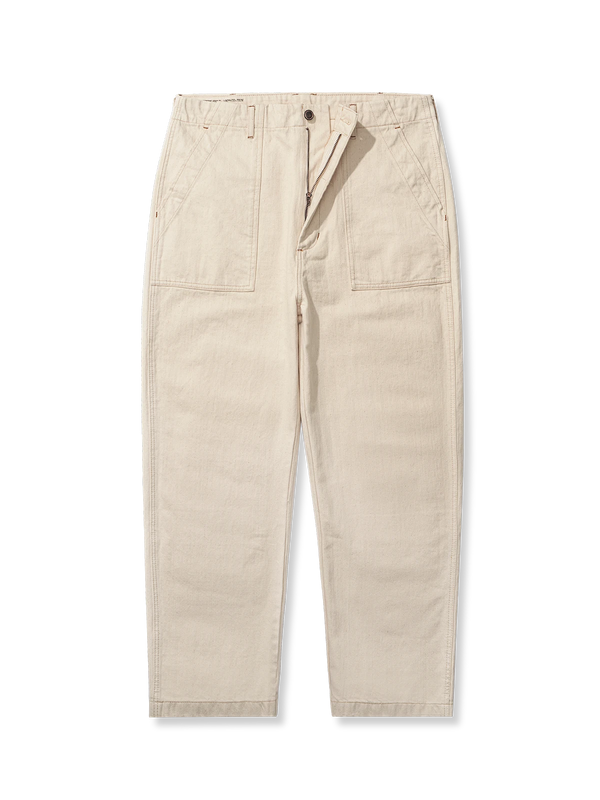 PESSOA | 11.2oz natural cotton sail white denim pants