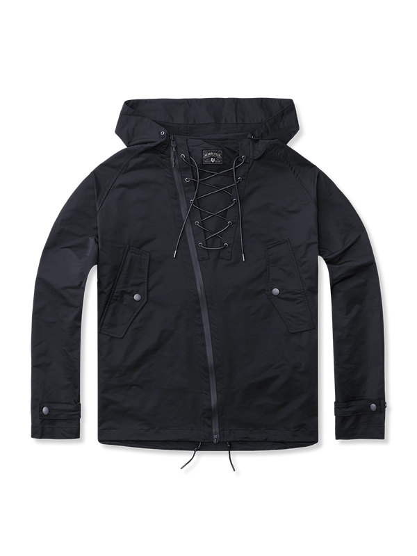 Lightweight sailor style deck jacket with hood