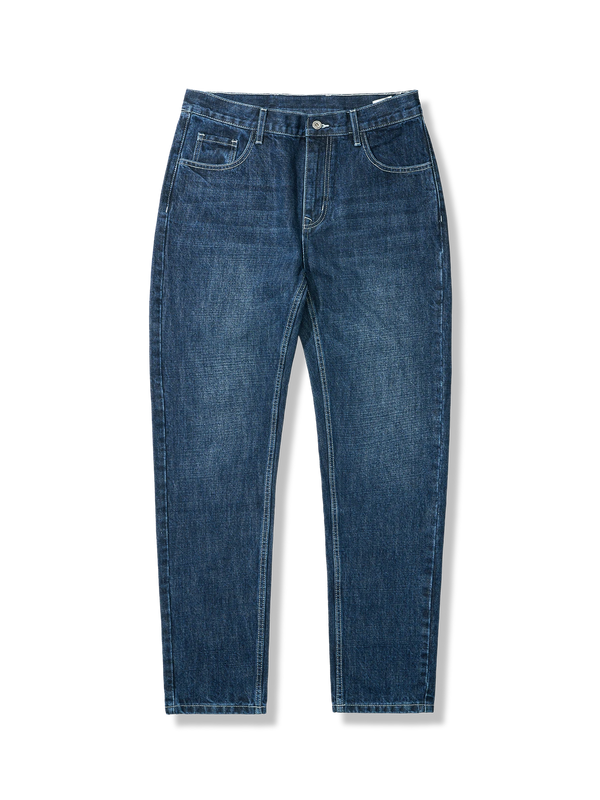 PESSOA | 14oz slubby mid rise straight denim