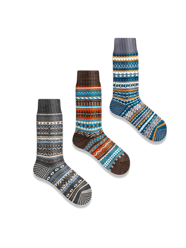 PESSOA | 3-pair set of thick ethnic socks #PH