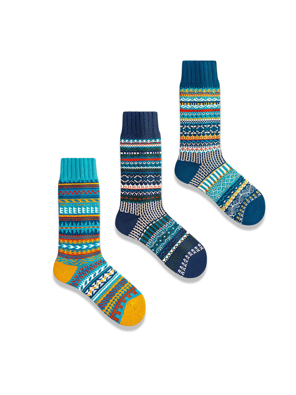 PESSOA | 3-pair set of thick ethnic socks #PI