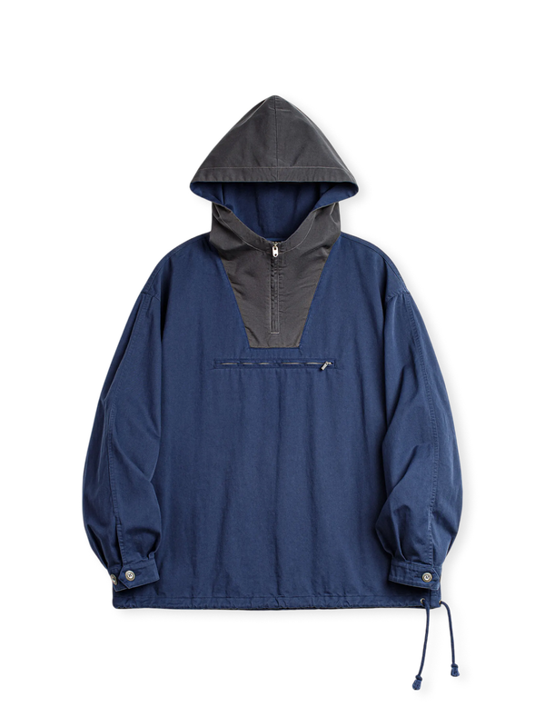 Colorblock hooded deck jacket