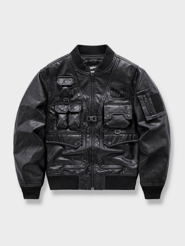 Air Porco | Functional leather flight jacket