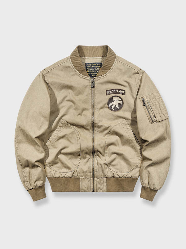 Air Porco | Flight jacket with embroidered badges in 3 colors