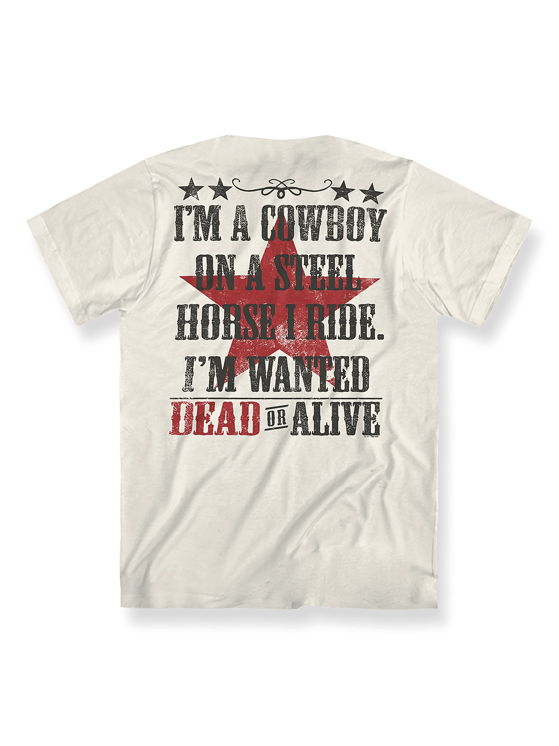 Bon Joviバンド『Wanted Dead or Alive』ヴィンテージプリントTシャツ前面図