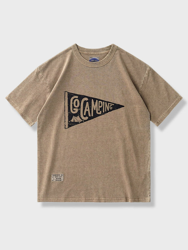 「GO CAMPING」プリントTシャツ