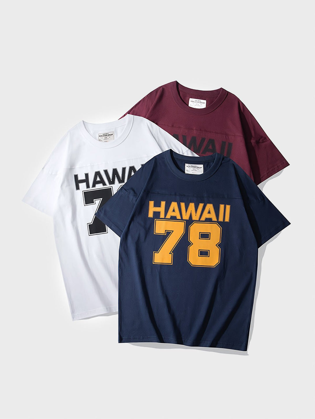  HAWAII 78プリント半袖Tシャツ