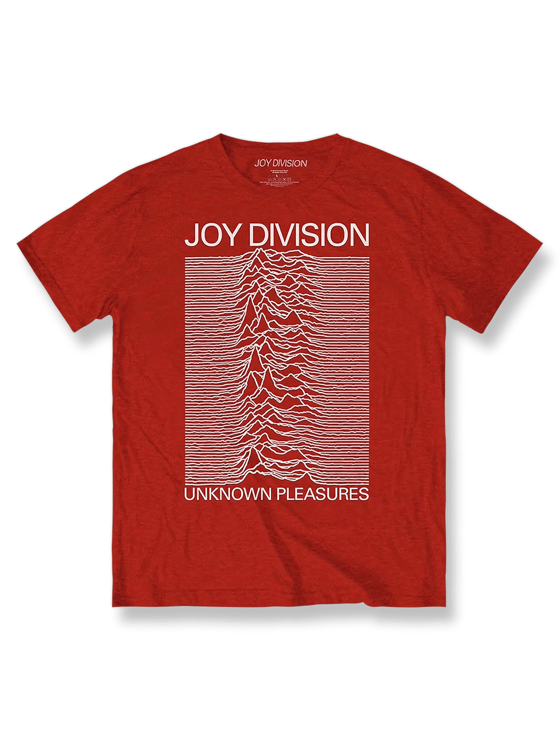 Joy Division Tシャツ前面の波形パターン、Unknown Pleasuresカバーデザイン