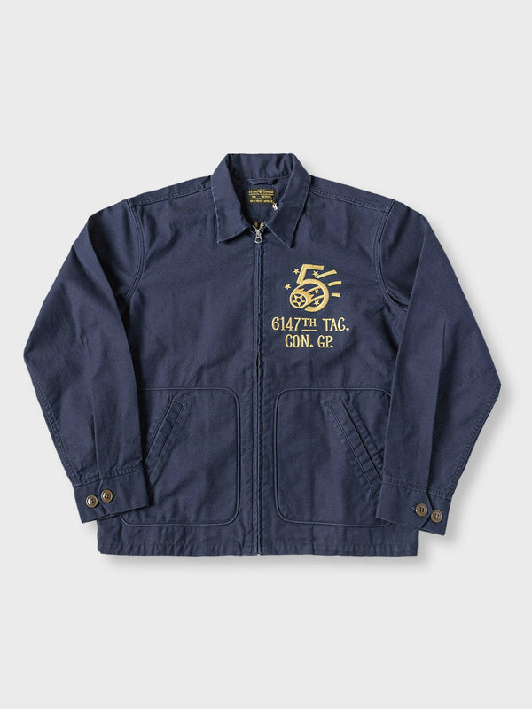 "MOSQUITO CLUB" Navy Coach Jacket