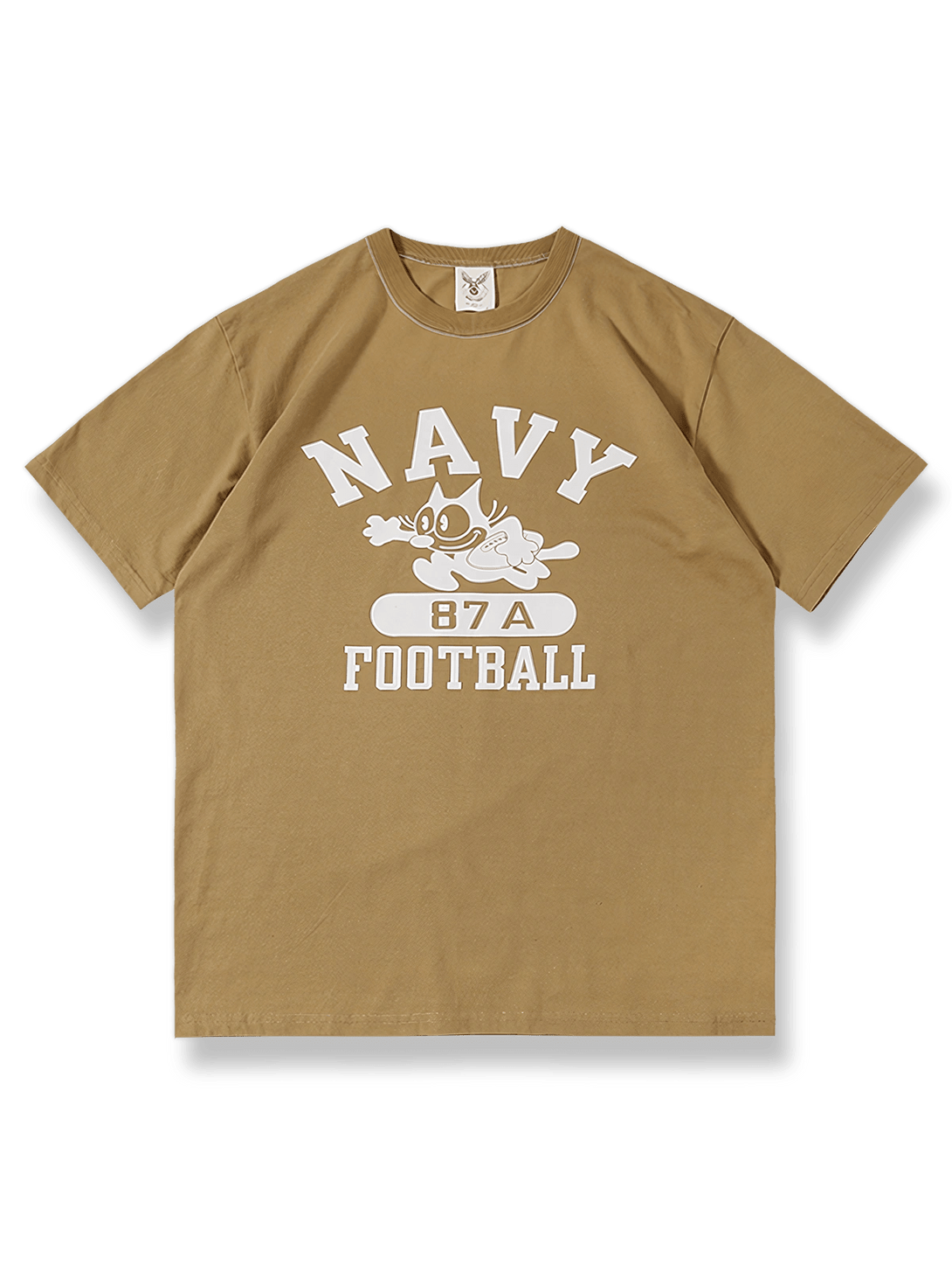 Navy Felix the Cat筒編み無縫製アメリカンヴィンテージ短袖Tシャツの全景画像