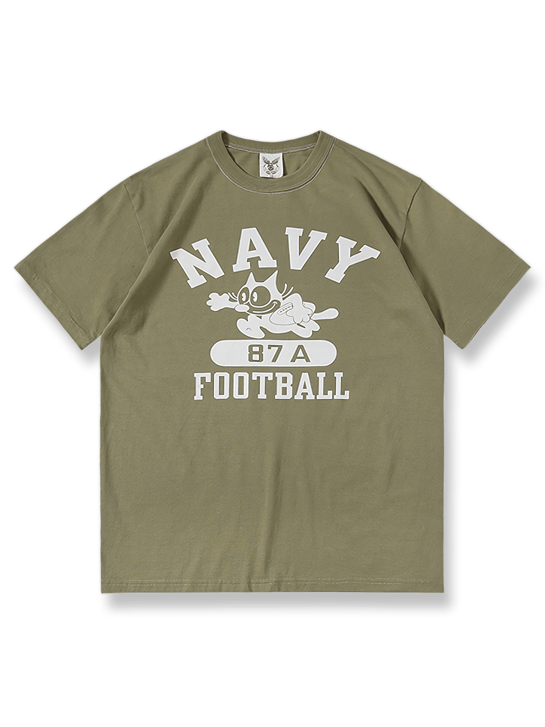 Navy Felix the Cat筒編み無縫製アメリカンヴィンテージ短袖Tシャツの全景画像