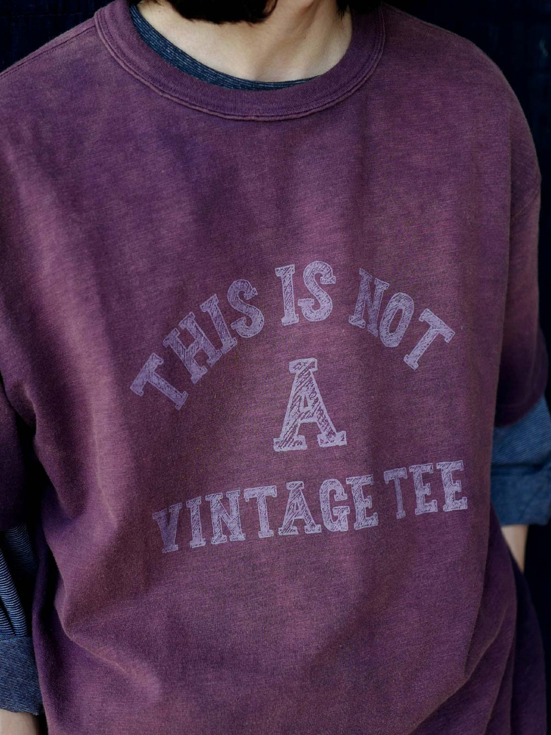 NOT Vintage Tee ヴィンテージ加工質感Tシャツのプリントディテール