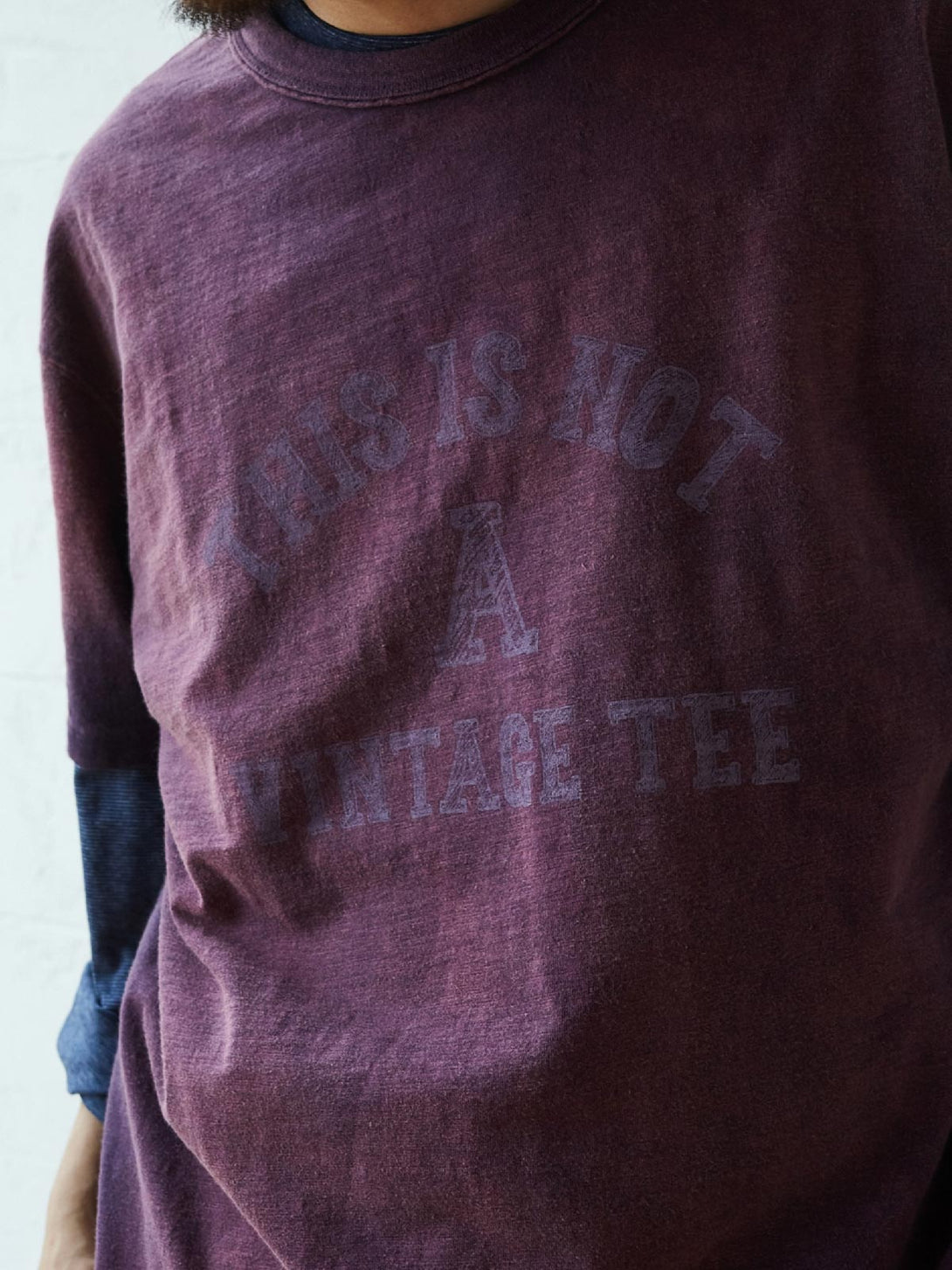 NOT Vintage Tee ヴィンテージ加工質感Tシャツのプリントディテール