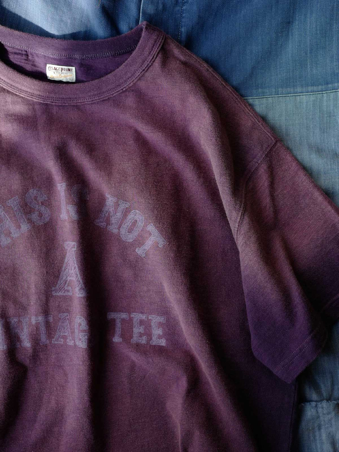 NOT Vintage Tee ヴィンテージ加工質感Tシャツのプリントディテール