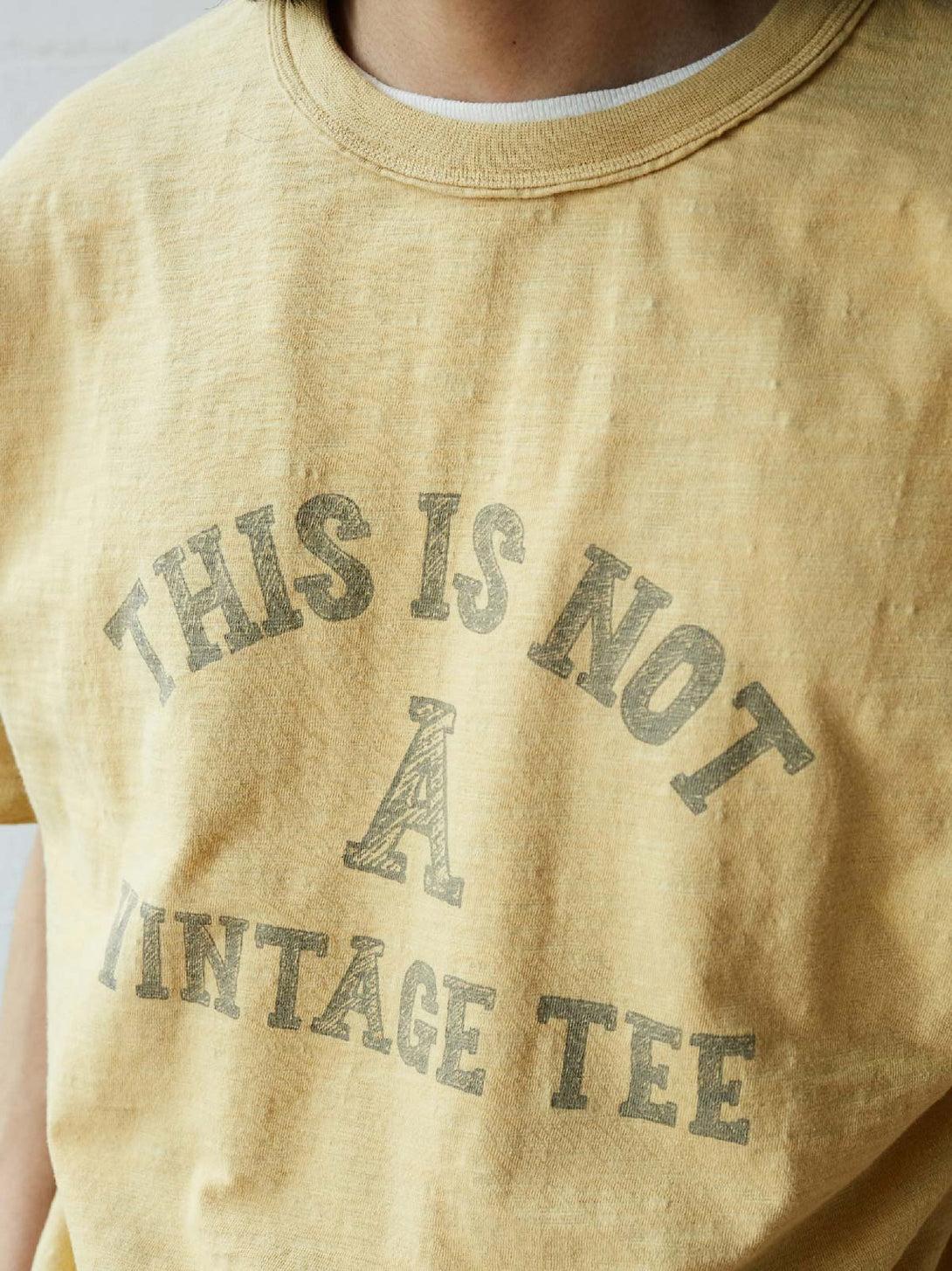 NOT Vintage Tee ヴィンテージ加工質感Tシャツのプリントディテール