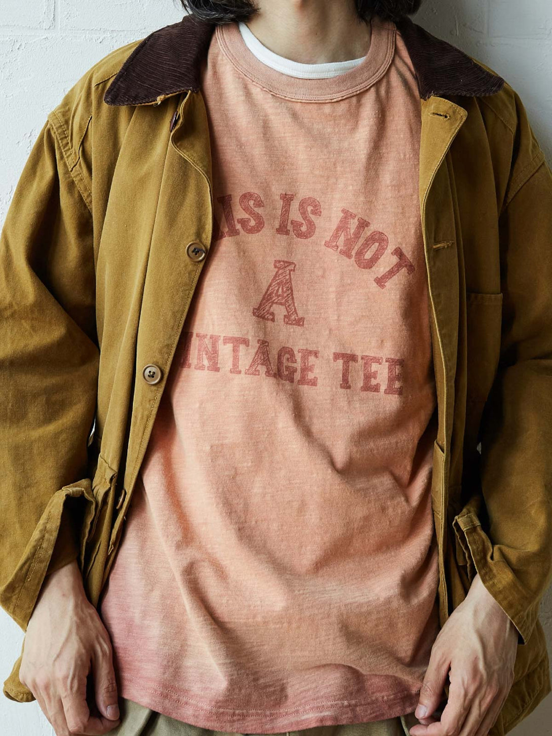 NOT Vintage Tee ヴィンテージ加工質感Tシャツのプリントディテール