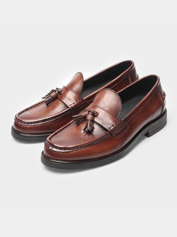 Parata | Washed leather dress shoes