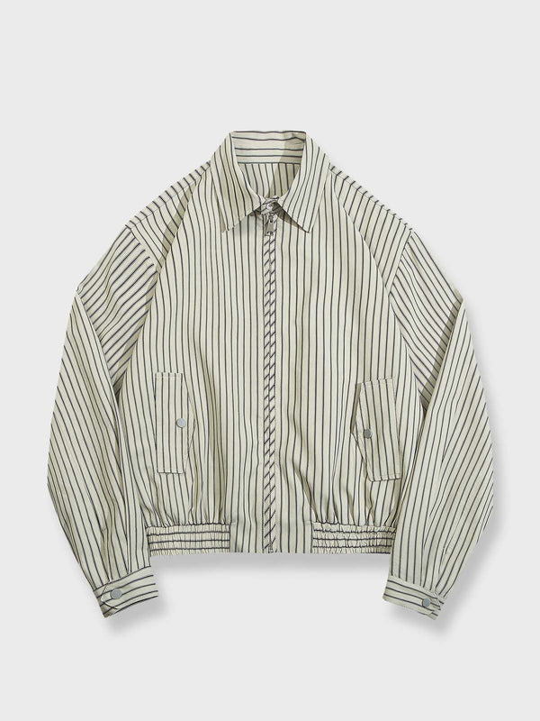 PARDON | Vertical striped collared jacket