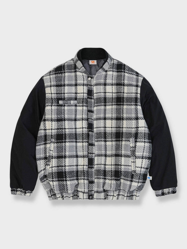 PARDON | Checkered baseball padded jacket