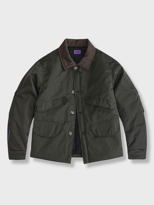 PARDON | Corduroy collar multi-pocket padded jacket