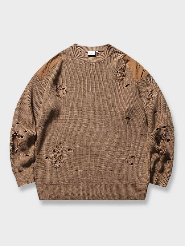 PARDON | Distressed knit sweater