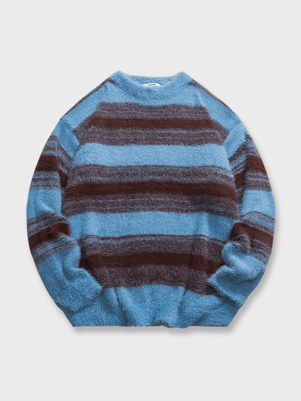 PARDON | Striped round neck knit sweater