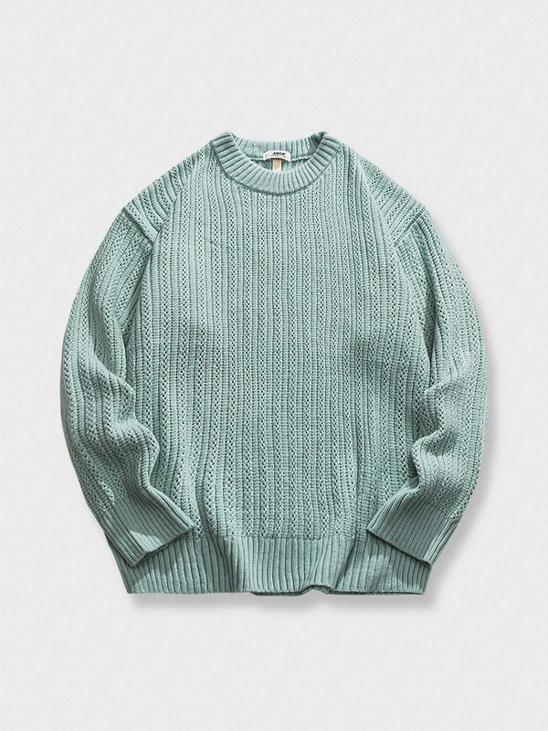 PARDON | Cable knit crew neck sweater