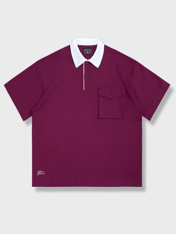 PARDON | 3D pocket print polo shirt