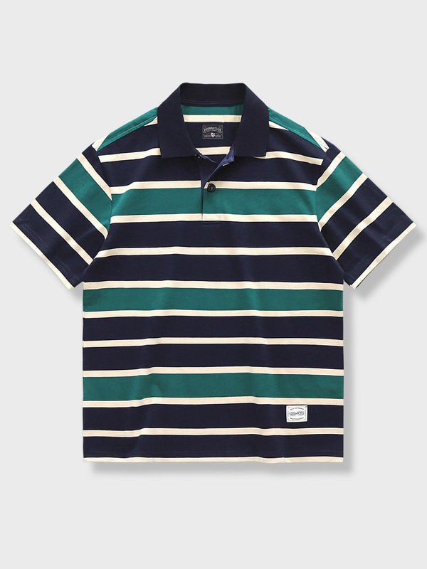 PARDON | Contrast stripe polo shirt