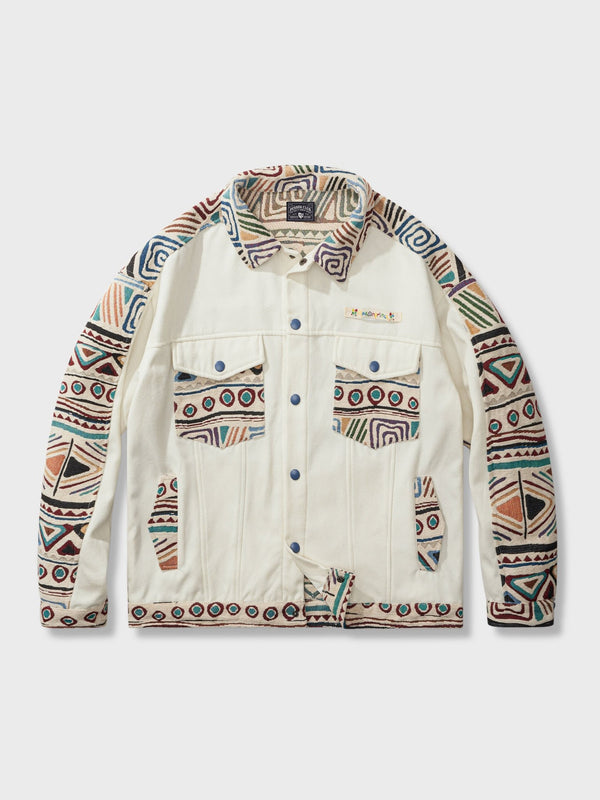 PARDON | Combination design retro ethnic jacket