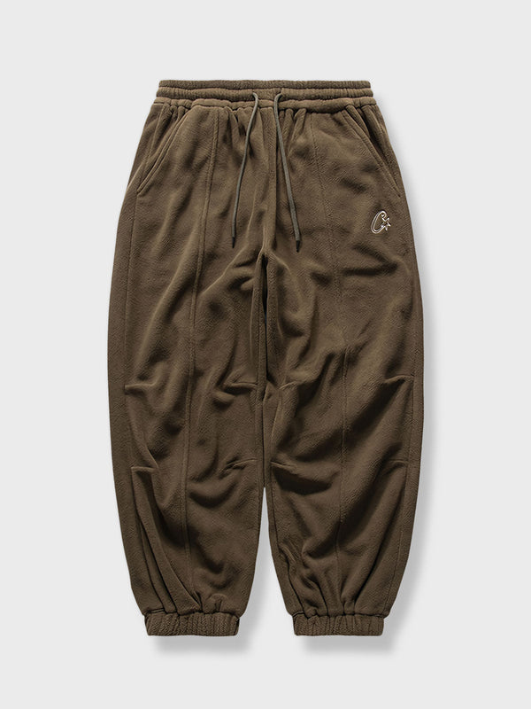 PARDON | Fleece slacks with drawstring hem