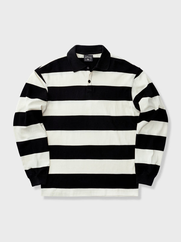 PARDON | Monochrome striped polo shirt