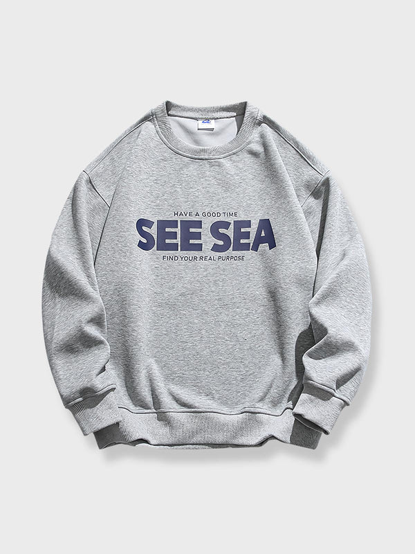 PARDON | "SEE SEA" printed sweatshirt