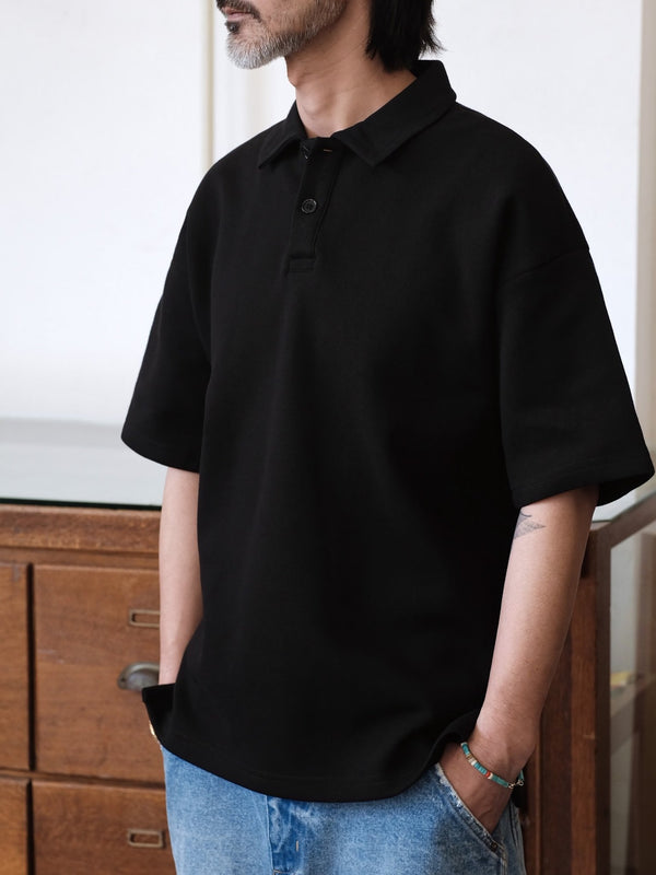 Parolibre｜Wide black polo shirt