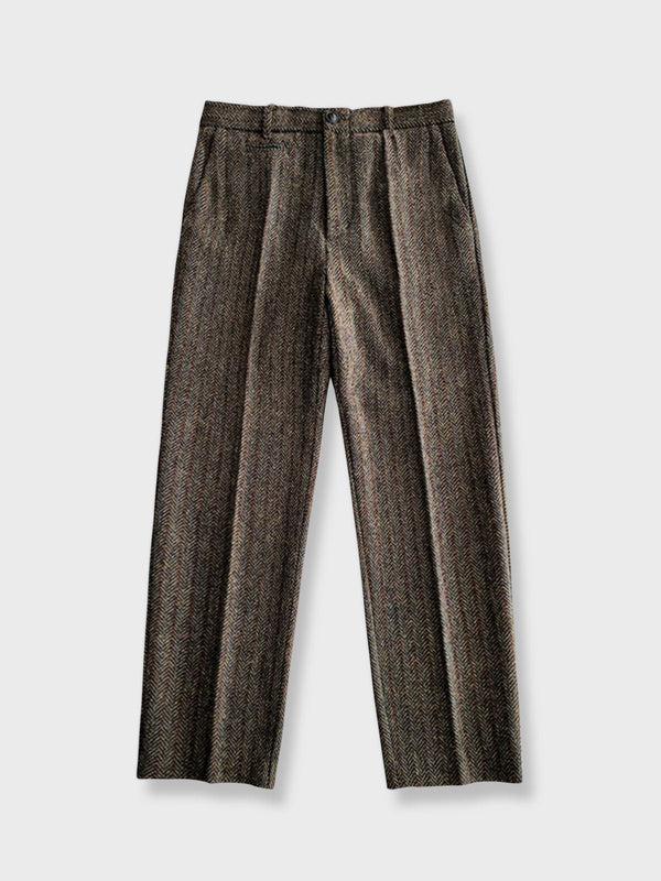 Wool straight leg pants