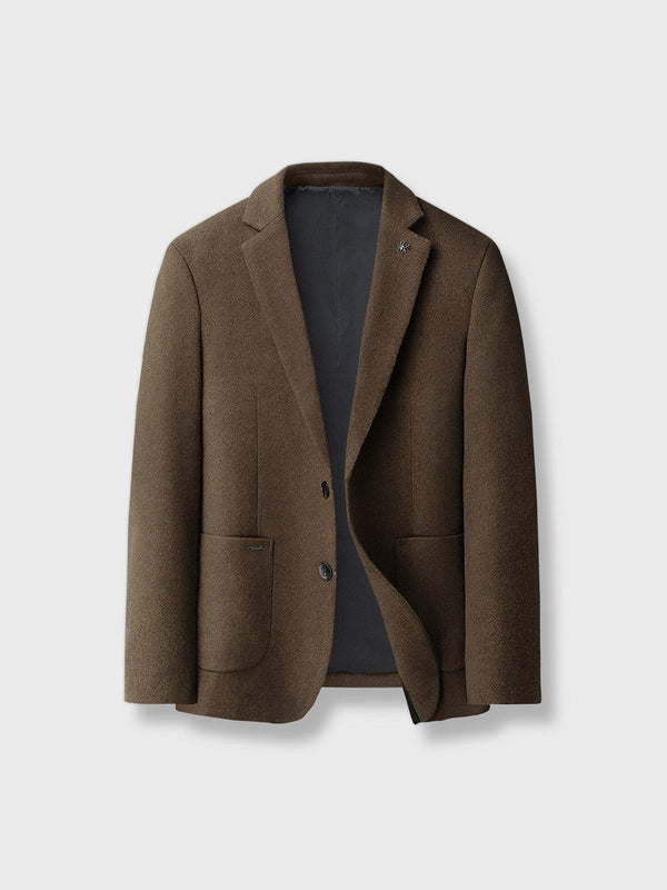 Wool-blend tweed tailored jacket