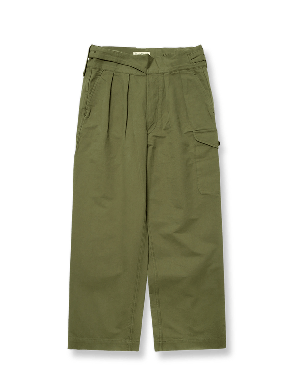 グルカ ARMY PANTS ダブルプリーツチノパンツの平置き画像