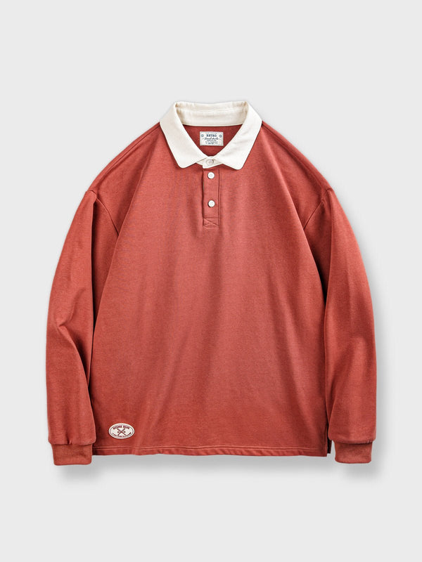 colour block knit polo sweater