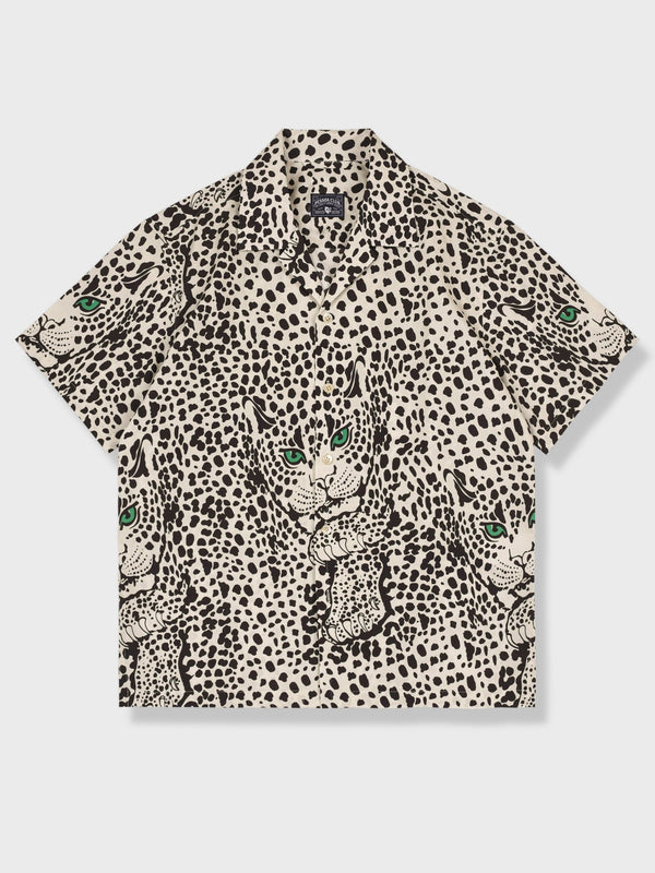 Ethnic-style all-over print aloha shirt