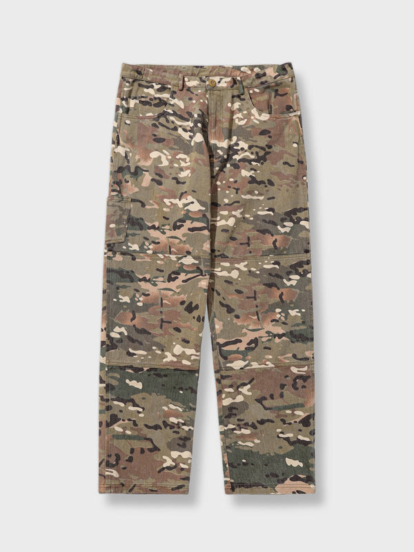 PESSOA | Camouflage aged cotton cargo pants