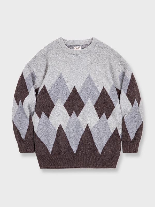 PESSOA | Diamond pattern knit sweater