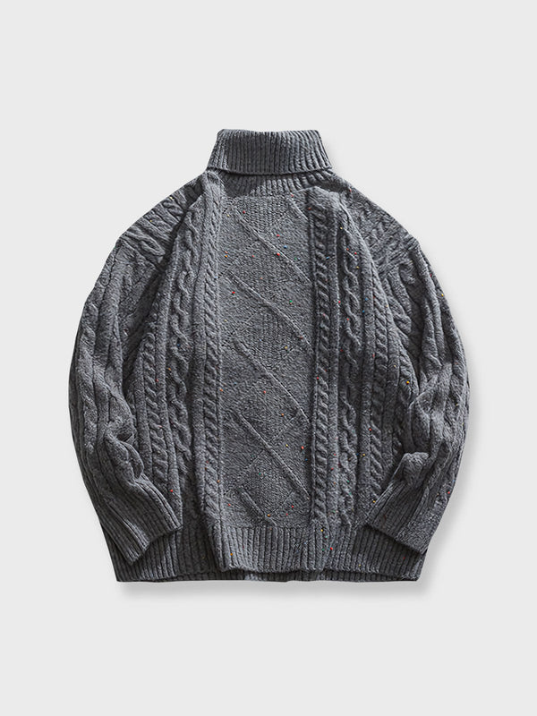 PESSOA | Cable knit turtleneck sweater