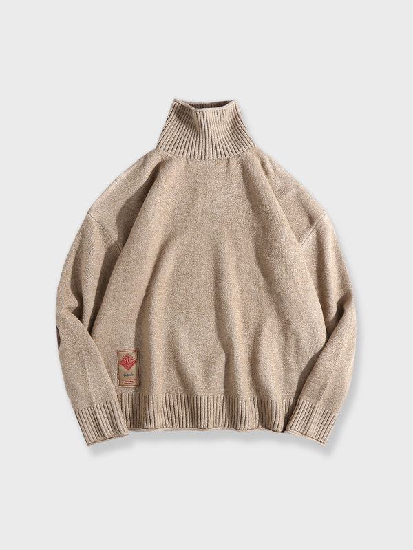 PESSOA | Elbow patch high neck sweater