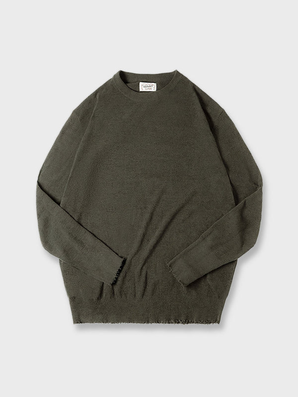 PESSOA | Knit with thumb holes at sleeve ends and ripped design