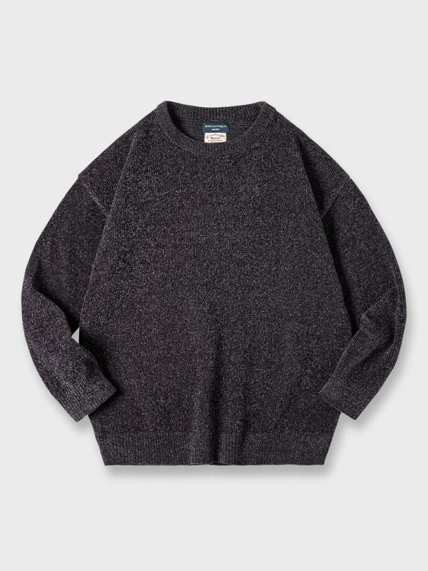 PESSOA | 3-color drop shoulder knit sweatshirt